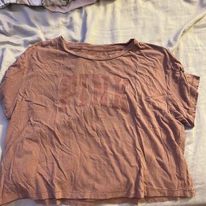 PINK short sleeve crop top